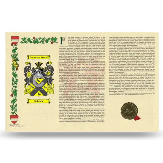 Schriek Armorial History Landscape Style