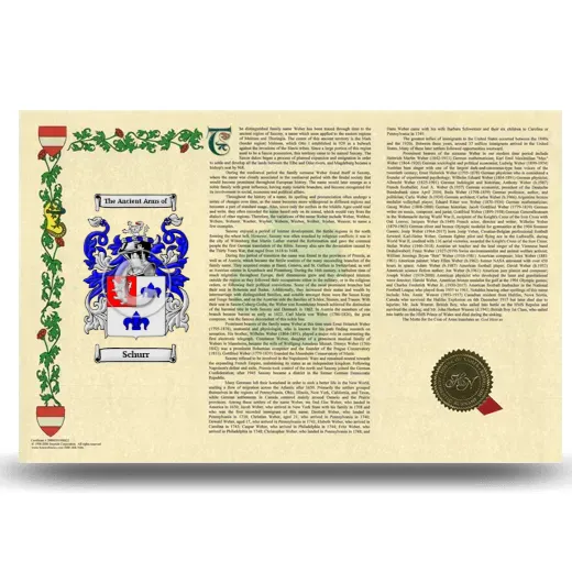 Schurr Armorial History Landscape Style