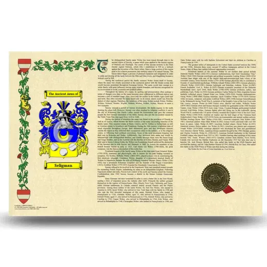 Seligman Armorial History Landscape Style