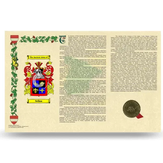 Selina Armorial History Landscape Style