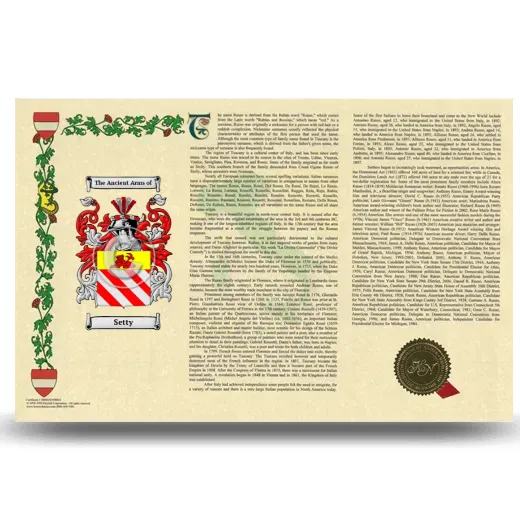 Setty Armorial History Landscape Style