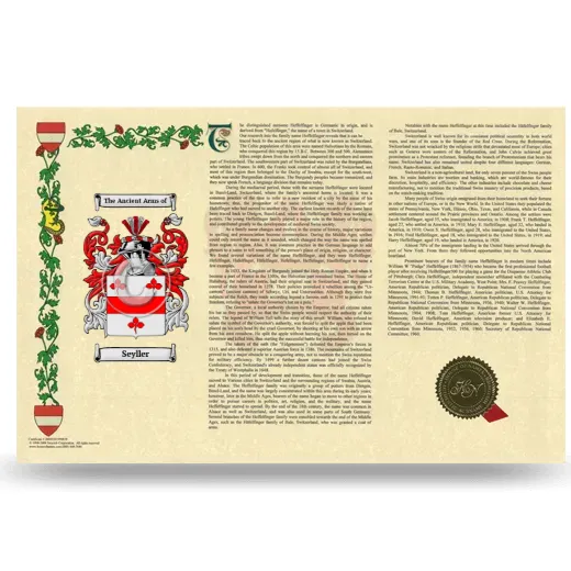 Seyller Armorial History Landscape Style