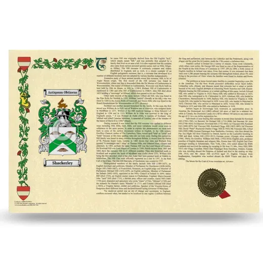 Shackerley Armorial History Landscape Style