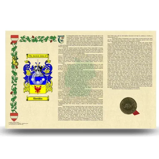 Shenkin Armorial History Landscape Style
