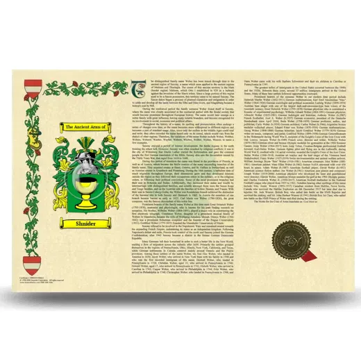 Shnider Armorial History Landscape Style