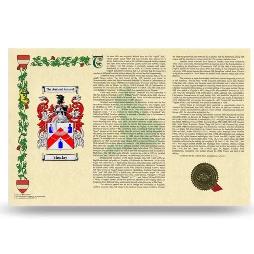 Shorlay Armorial History Landscape Style