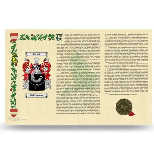 Sickklemere Armorial History Landscape Style