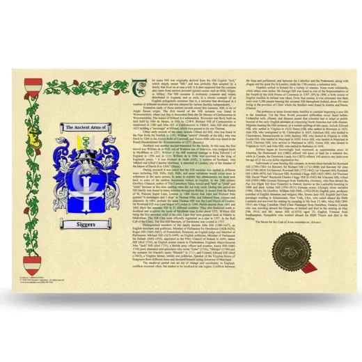 Siggers Armorial History Landscape Style