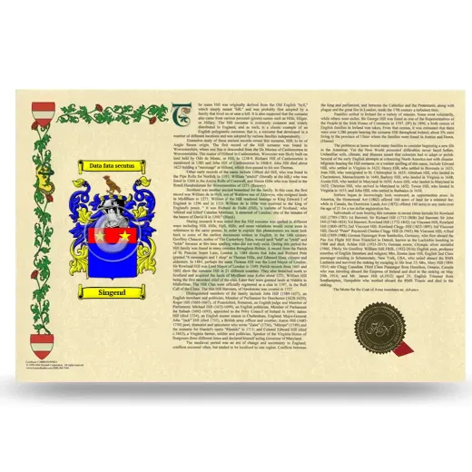 Singend Armorial History Landscape Style
