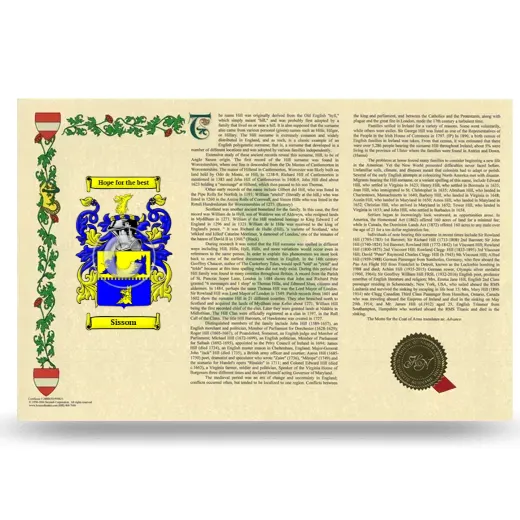 Sissom Armorial History Landscape Style