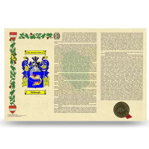Slabaugh Armorial History Landscape Style