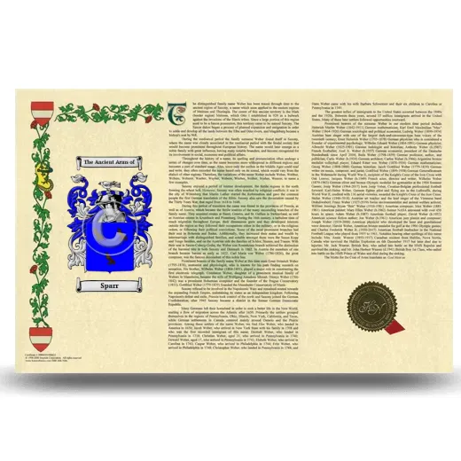 Sparr Armorial History Landscape Style