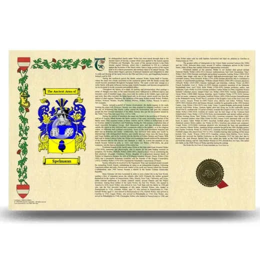 Spelmann Armorial History Landscape Style
