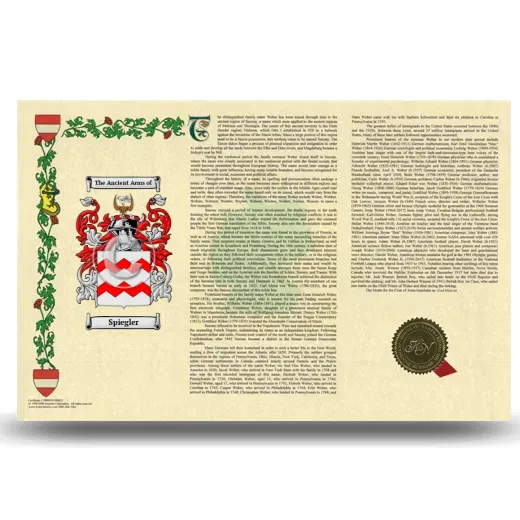 Spiegler Armorial History Landscape Style