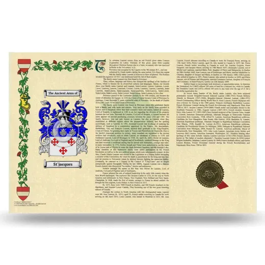 St'jacques Armorial History Landscape Style
