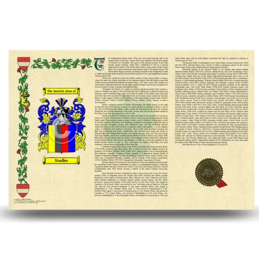 Stadler Armorial History Landscape Style