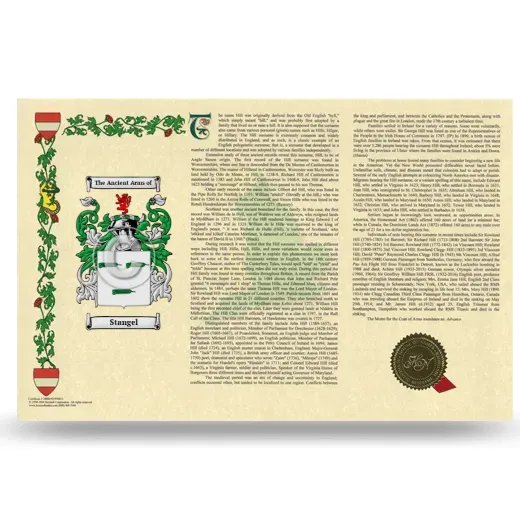 Stangel Armorial History Landscape Style