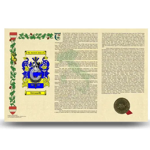 Stevanelli Armorial History Landscape Style