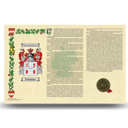 Stoltzmann Armorial History Landscape Style