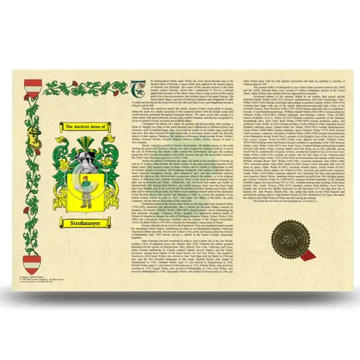 Strohmayer Armorial History Landscape Style