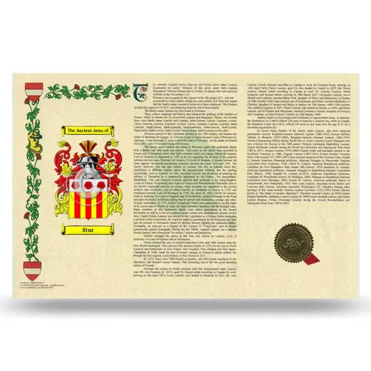 Stur Armorial History Landscape Style