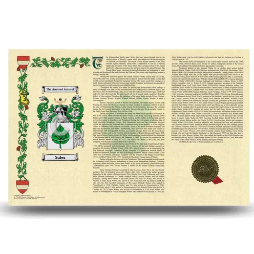 Suber Armorial History Landscape Style