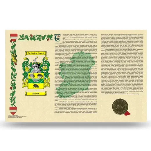 Swyne Armorial History Landscape Style