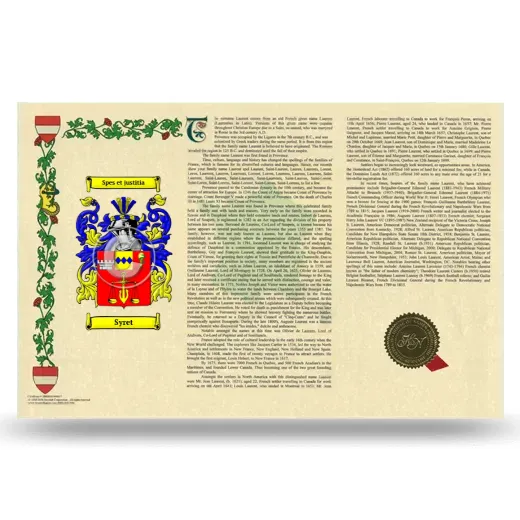 Syret Armorial History Landscape Style