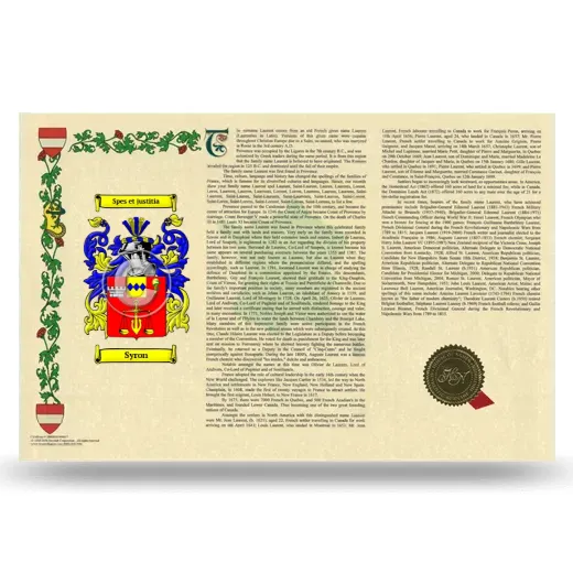 Syron Armorial History Landscape Style