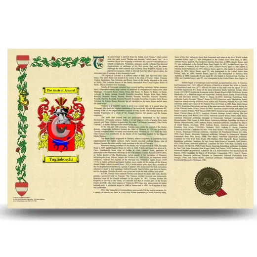 Tagliaboschi Armorial History Landscape Style
