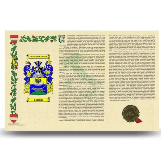 Tasselli Armorial History Landscape Style