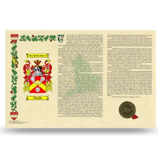 Thewlis Armorial History Landscape Style