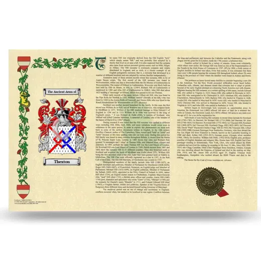 Thexton Armorial History Landscape Style