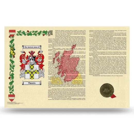 Threets Armorial History Landscape Style