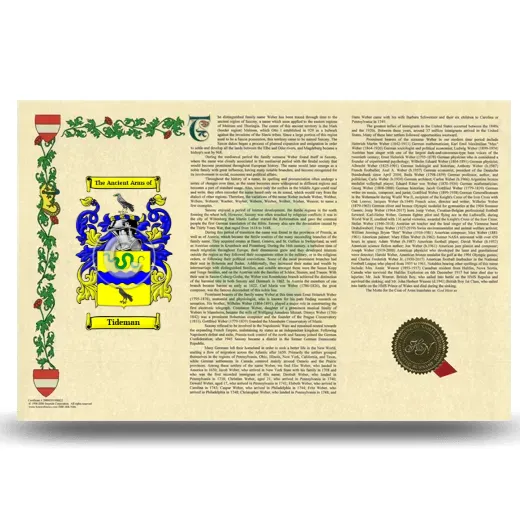Tideman Armorial History Landscape Style