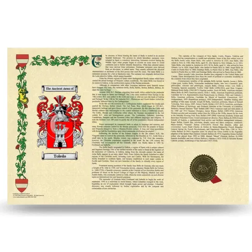 Toledo Armorial History Landscape Style