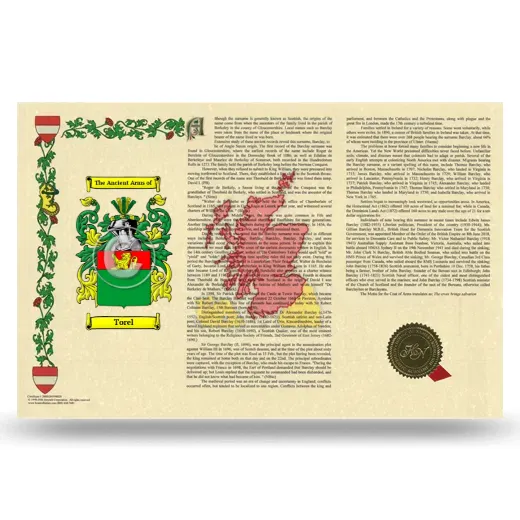 Torel Armorial History Landscape Style