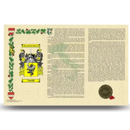 Tortelli Armorial History Landscape Style