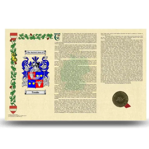 Tranks Armorial History Landscape Style