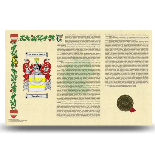 Trupbach Armorial History Landscape Style