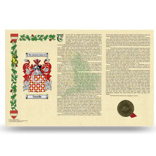 Truselle Armorial History Landscape Style