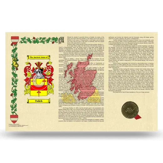 Tulich Armorial History Landscape Style