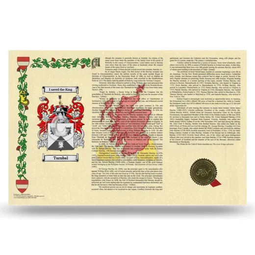 Turnbal Armorial History Landscape Style