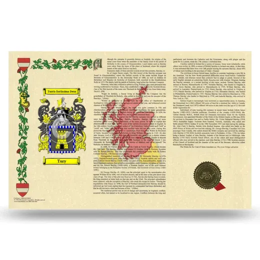 Tury Armorial History Landscape Style