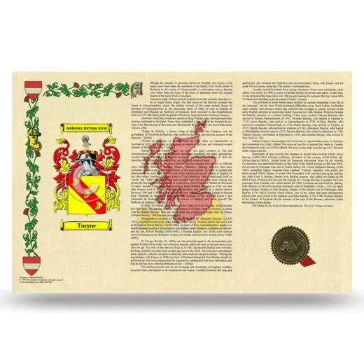 Turyne Armorial History Landscape Style