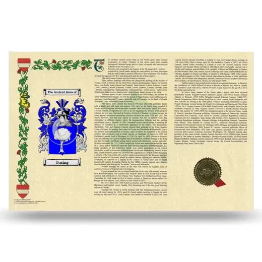 Tusing Armorial History Landscape Style
