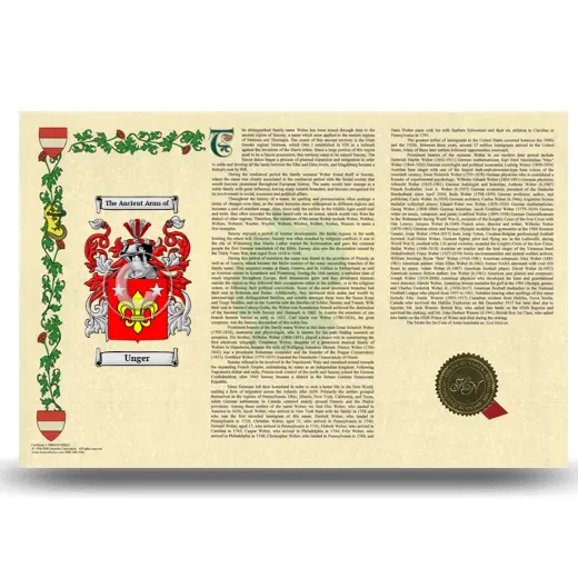 Unger Armorial History Landscape Style