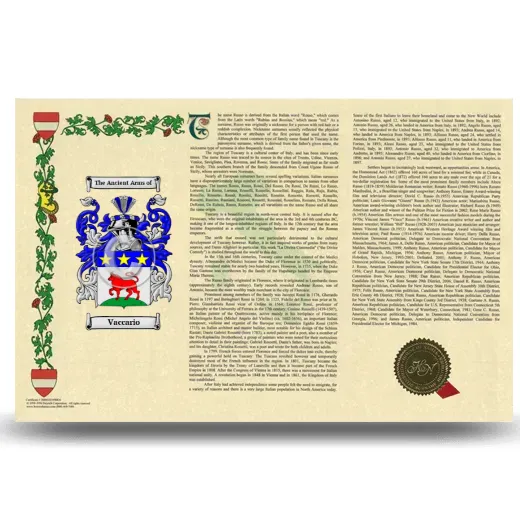 Vaccario Armorial History Landscape Style