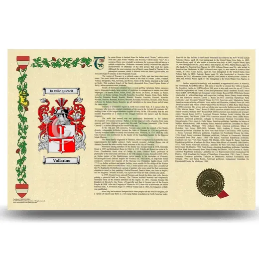 Vallarino Armorial History Landscape Style