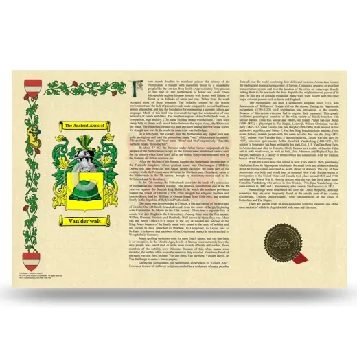 Van'der'walt Armorial History Landscape Style